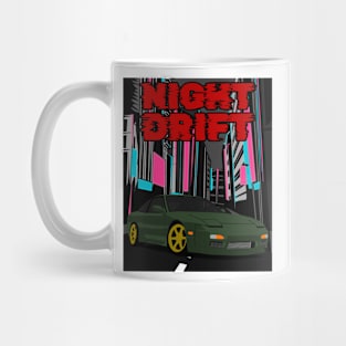 Green Nissan 240sx Night Drift Mug